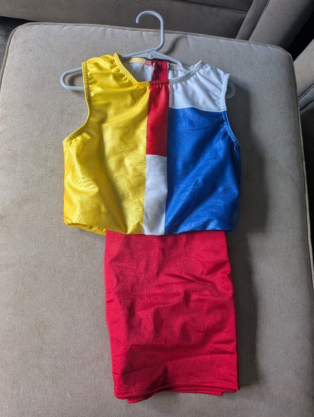 Kids Weissman Dance Costume Pants And Top  - Yellow, Blue, Red, White